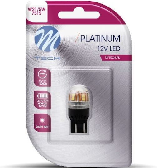 M-Tech Lamps Motorcycle T10 / W21/5W Canbus LED Cold White 12V 3.2W 1pcs