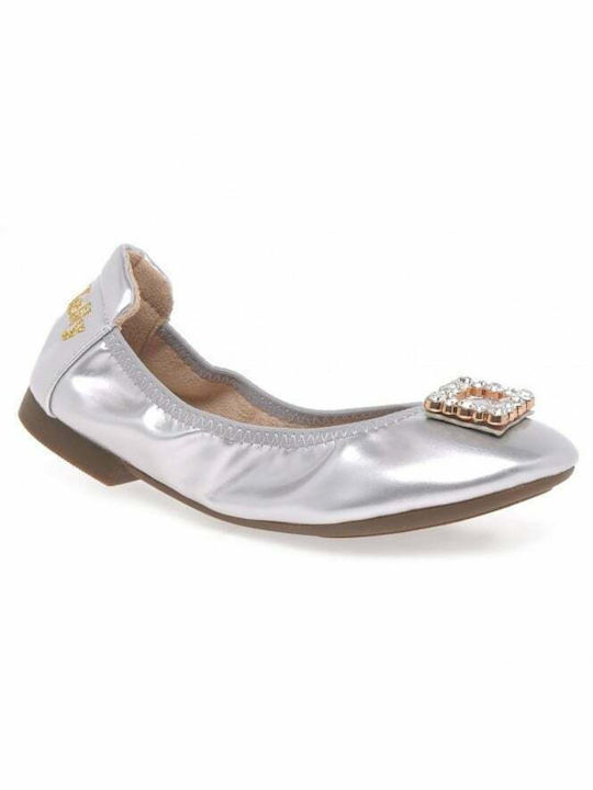 Lelli Kelly Kids Patent Leather Ballerinas Silver