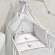 Nautica Baby Crib Bedding Set Dotted 4pcs Gray