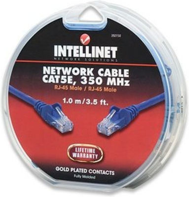 Intellinet U/UTP Cat.5e Ethernet Network Cable 1m Blue 1pcs