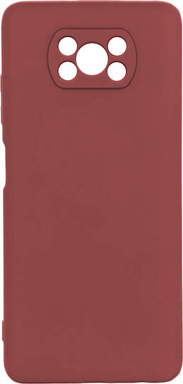 Sonique Umschlag Rückseite Silikon Burgundisch (Poco X3 NFC / X3 Pro)