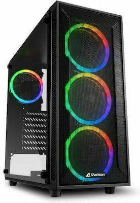 Sharkoon TG4M ARGB Gaming Midi Tower Κουτί Υπολογιστή με Πλαϊνό Παράθυρο Μαύρο