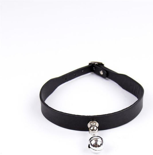 Fetish Addict Adjustable Collar with Bell 43cm Κολάρο Black