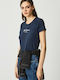 Pepe Jeans Virginia Women's T-shirt Navy Blue