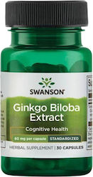 Swanson Ginkgo Biloba Extract 60mg 30 κάψουλες
