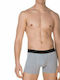 Boxer men's with external elastic band - grey