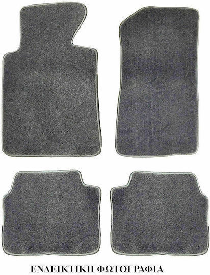 Carner Σετ Μπροστινά και Πίσω Πατάκια 4τμχ για Skoda Octavia 2006-2013 Γκρι