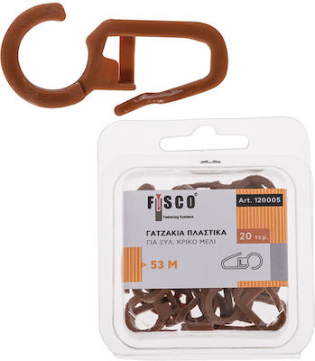 Fisco 53Μ Curtain Hooks für Hoops Honig 20Stück