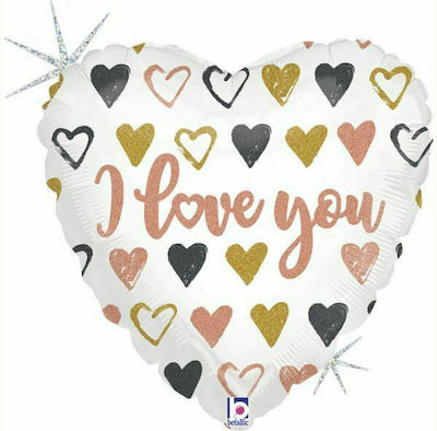 Balloon Foil Valentine's Day Heart Rose Gold I You 46cm