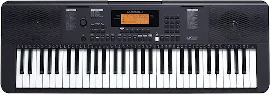Medeli Tastatur MK200 mit 61 Tasten mit Notenständer Schwarz