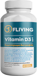 Fliving Vitamin D3 Βιταμίνη για Ανοσοποιητικό 2000iu 60 μαλακές κάψουλες