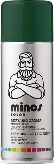 Minos Spray Spray Paint Acrylic with Shiny Effect Green RAL6009 400ml