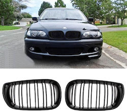 Carner Καρδιές Μάσκας για Bmw 3 E46 02-05 Sedan/Touring M4 Look Μαύρο Γυαλιστερό