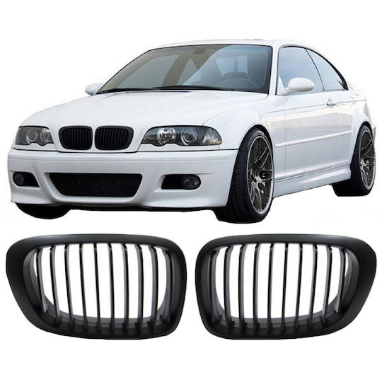 Carner Καρδιές Μάσκας για Bmw 3 E46 1999-2003 Coupe/Cabrio Μαύρο Ματ