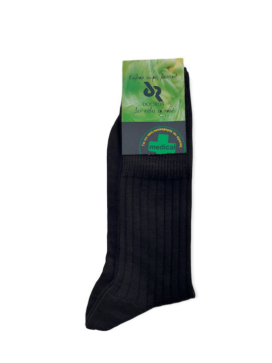 Men's socks wool without elastic 380 douros BLACK