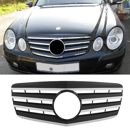 Carner Μάσκα για Mercedes-Benz E-Class W211 2006-2009 AMG Look Μαύρο/Χρώμιο