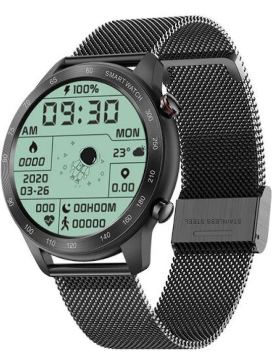 WearFit Pro MX5 Smartwatch με Παλμογράφο (Black Steel) | Skroutz.gr