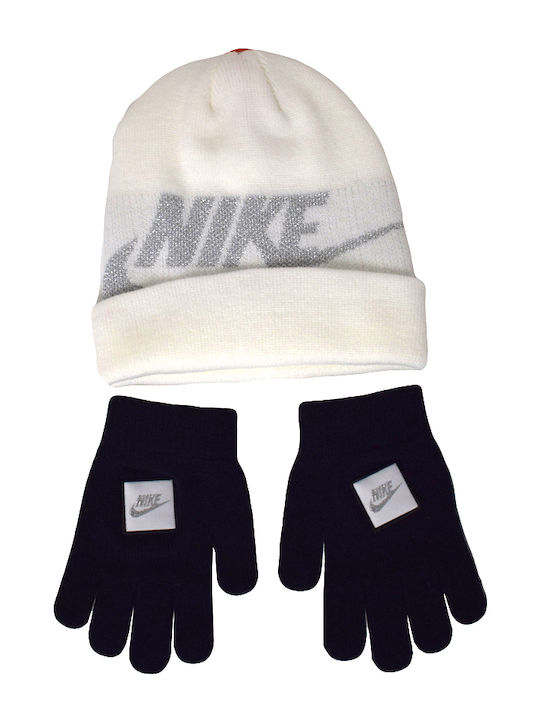 Nike Futura Kids Beanie Set with Gloves Knitted...