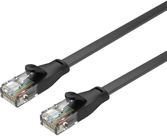 Unitek Flat U/UTP Cat.6 Gigabit Network Cable Ethernet 15m Black