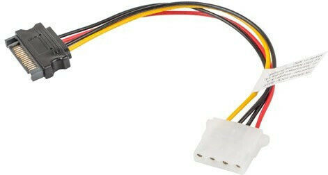 Lanberg 15-Pin Sata - 4-Pin Molex Cable 0.15m Πολύχρωμο CA-SAHD-10CU-0015