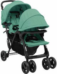 vidaXL Twin Stroller Green