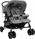 vidaXL Verstellbar Doppelter Kinderwagen Geeignet für Neugeborene Gray