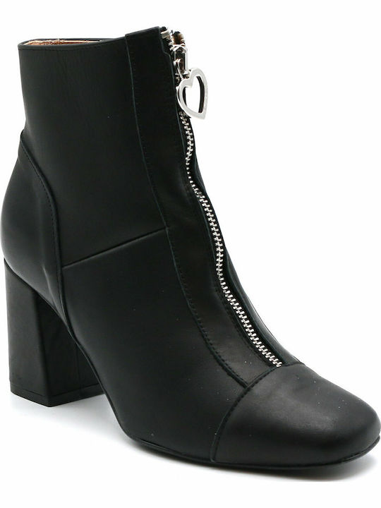Leather Women's Ankle Boots Black
