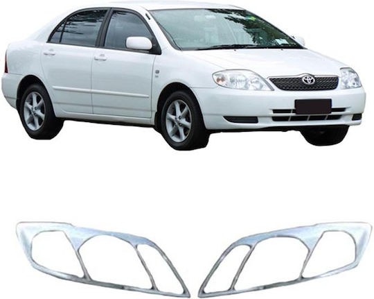 Μάσκες Φαναριών Μπροστινές για Toyota Corolla 2005+ Χρωμίου