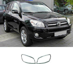 Car Headlight Eyebrows for Toyota RAV 4 2006-2011 Chrom