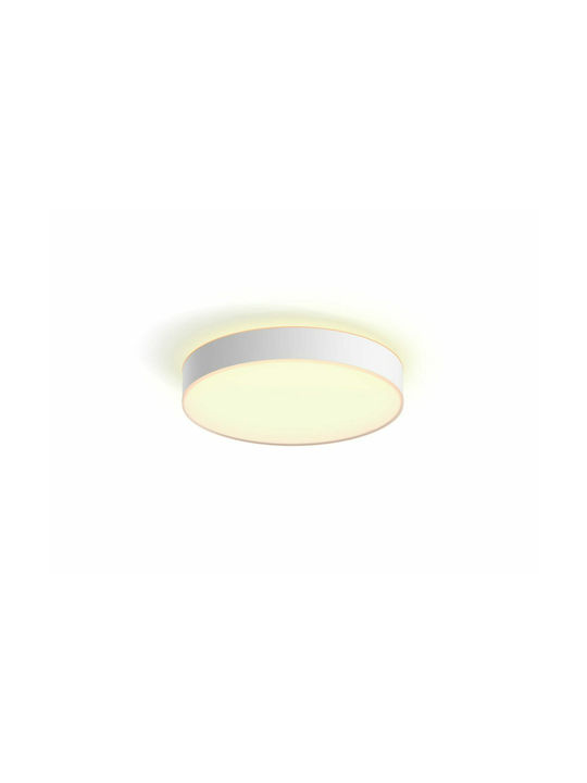 Philips Κλασική Μεταλλική Πλαφονιέρα Οροφής με Ενσωματωμένο LED σε Λευκό χρώμα 42.5cm