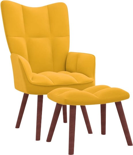 Bergère cu Puf 61.5x69x95.5cm Muștar Bergère cu Puf 61.5x69x95.5cm Muștar