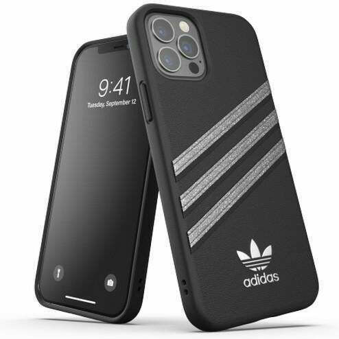adidas Moulded Back Cover Silicone Black Glitter (iPhone 12 / 12 Pro)