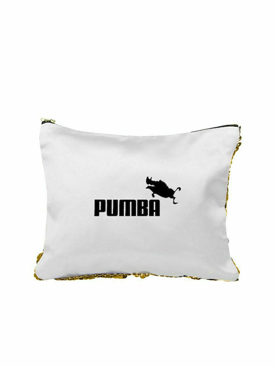 Pumba, Τσαντάκι νεσεσέρ με πούλιες (Sequin) Χρυσό