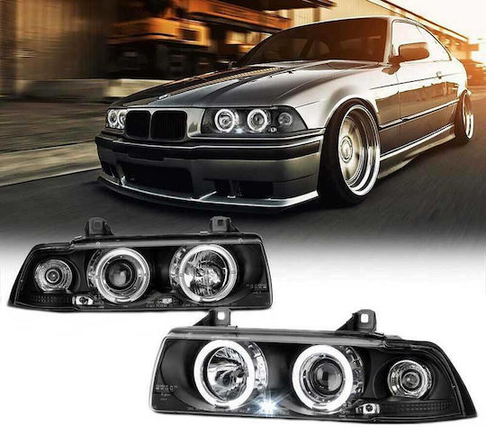 Sonar Front Angel Eyes Headlight BMW 3 Series E36 Coupe / Cabrio 1990-1999
