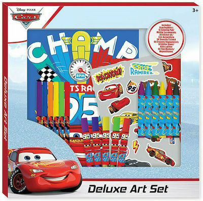 Διακάκης Deluxe Cars Colouring Set in Case 33x33cm School Coloring Set