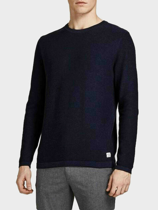 Jack & Jones Ανδρικό Πουλόβερ Μακρυμάνικο Navy Μπλε