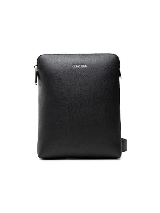 Calvin Klein Minimalism Flatpack Ανδρική Τσάντα Ώμου / Χιαστί σε Μαύρο χρώμα