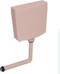 vidaXL Montat pe perete Plastic Rezervor de toaletă Rectangular Presiune înaltă Roz