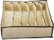 Fabric Drawer Organizer for Underwear / Socks in Beige Color 34x30x10cm 1pcs