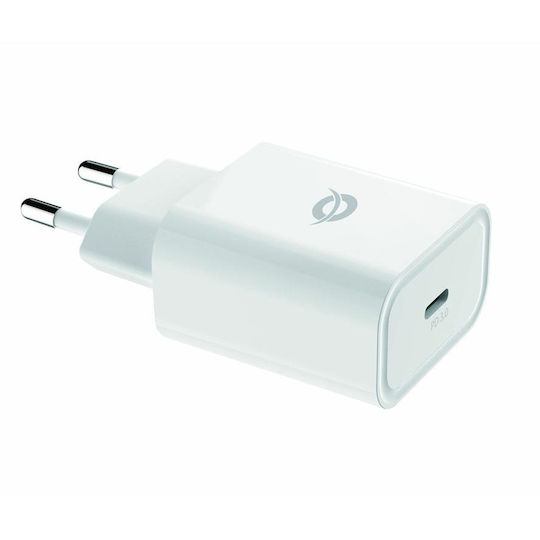 Conceptronic Ladegerät ohne Kabel mit USB-C Anschluss 20W Stromlieferung Weißs (ALTHEA07W)