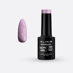 Elixir Semi Gel Хибриден Лак за Нокти 729 Glitt...