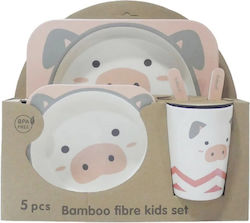 Fiko Baby- und Kinder-Essgeschirr aus Bamboo 5 Stück