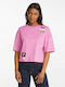 Puma Brand Love Damen Sport Oversized Crop T-Shirt Rosa