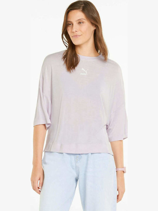 PUMA Classics Women's Oversized T-shirt Lavende...