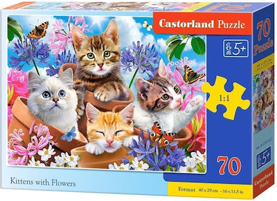 Kinderpuzzle Γατάκια με Λουλούδια für 5++ Jahre 70pcs Castorland