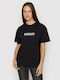 Napapijri S-Box Γυναικείο T-shirt Μαύρο με Στάμπα NP0A4GDD0411