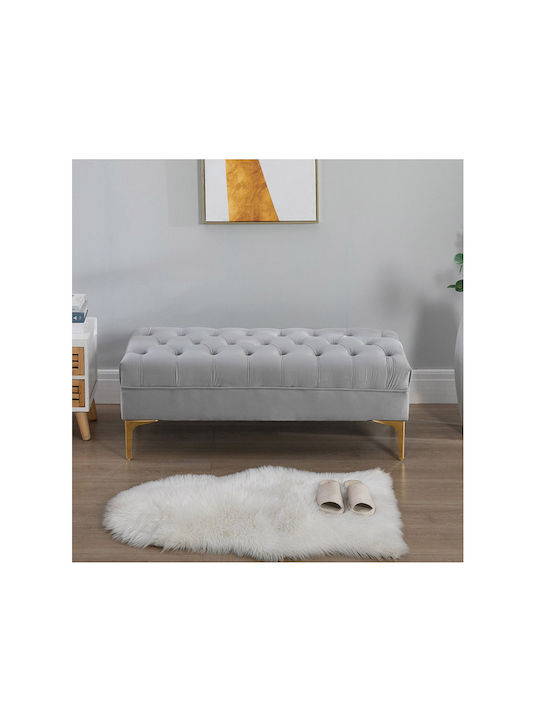 Wooden Gray Bench Stool 118x45x42cm