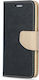 Fancy Brieftasche Synthetisches Leder Black / Gold (Galaxy S21 FE 5G)