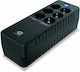 Conceptronic ZEUS05E UPS 650VA 360W με 6 Schuko Πρίζες