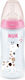 Nuk Plastikflasche First Choice Plus Temperature Control Gegen Koliken mit Silikonsauger für 6-18 Monate Pink Giraffe 300ml 1Stück 10.741.940